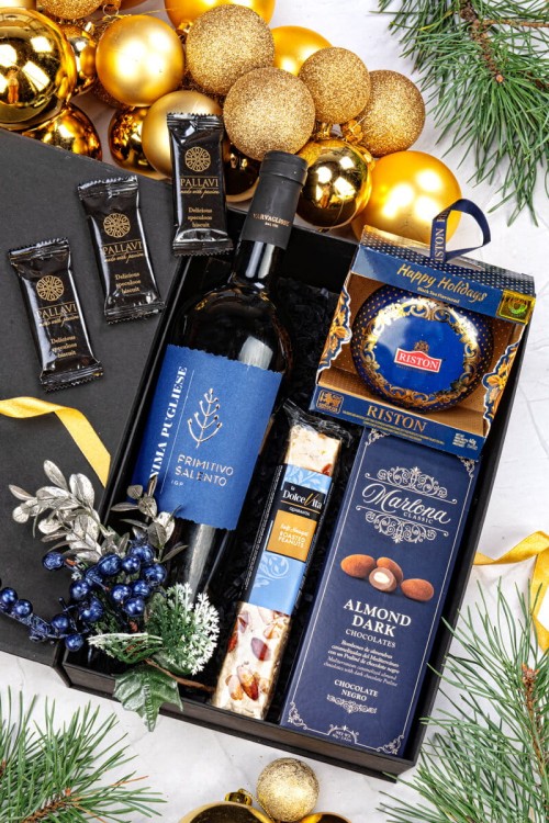 Kosz świąteczny w pudełku BN129