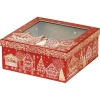 Pudełko świąteczne z okienkiem BF446S 21,0 x 21,0 x 9,0 cm