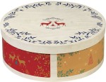 Okrągłe pudełko z reniferami 12x31,5 cm