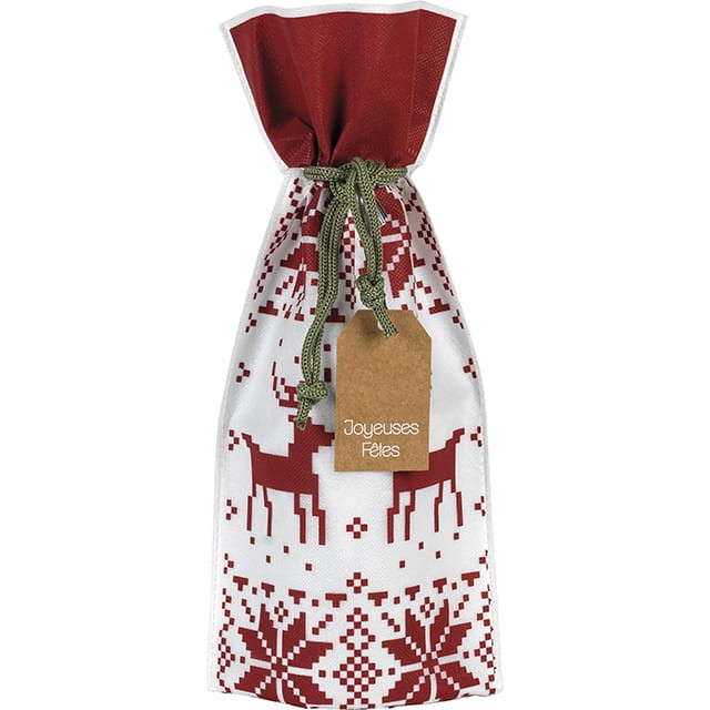 Worek na wino świąteczny jelonki SC040-1B