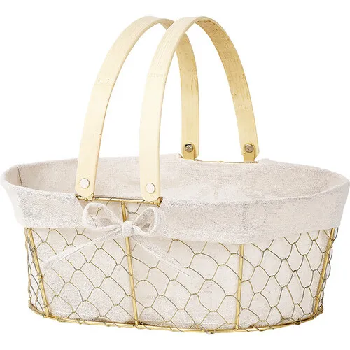 Koszyk metalowy owalny CHARM AND TERROIR F240P 30.0 x 20.0 x 13.0 cm