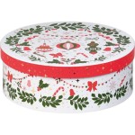 Okrągłe pudełko prezentowe Vivement Noël BF561M 33,5 x 33,5 x 12,0 cm