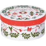 Okrągłe pudełko prezentowe Vivement Noël BF561XS 16.0 x 16.0 x 7.5 cm