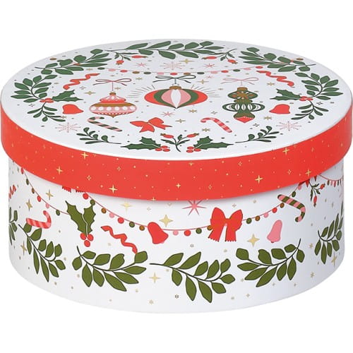 Okrągłe pudełko prezentowe Vivement Noël BF561XS 16.0 x 16.0 x 7.5 cm