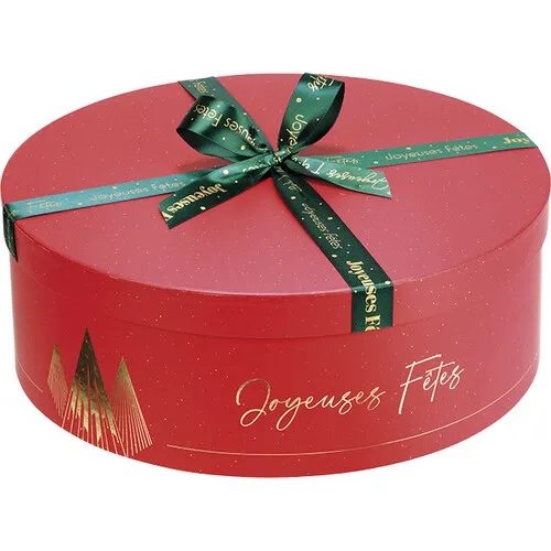 Pudełka czerwone okrągłe 6 sztuk- BF511M- D31,5x12 cm