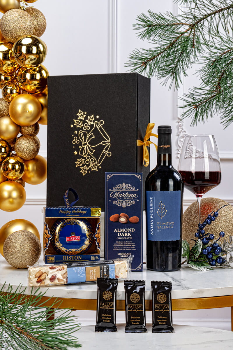 Kosz świąteczny w pudełku BN129